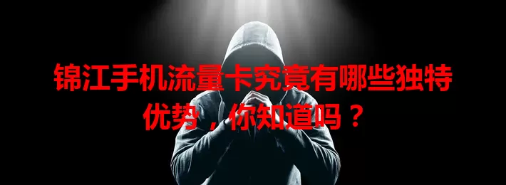锦江手机流量卡究竟有哪些独特优势，你知道吗？