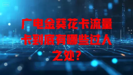 广电金葵花卡流量卡到底有哪些过人之处？