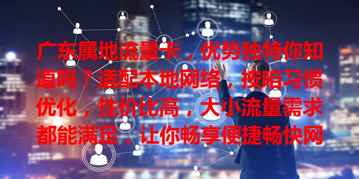 广东属地流量卡，优势独特你知道吗？适配本地网络，按咱习惯优化，性价比高，大小流量需求都能满足，让你畅享便捷畅快网络体验！