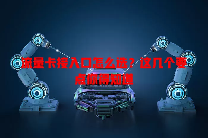 流量卡接入口怎么选？这几个要点你得知道