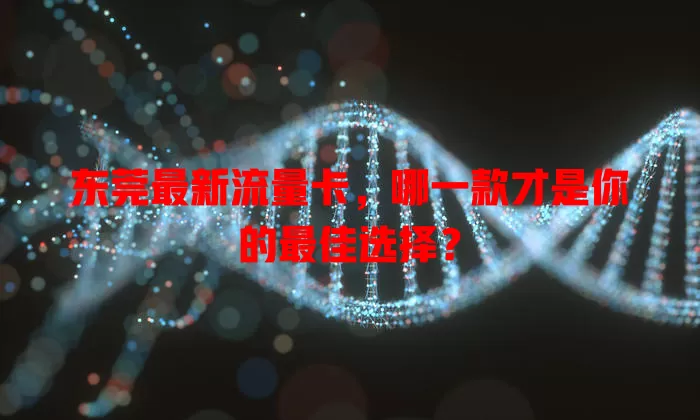 东莞最新流量卡，哪一款才是你的最佳选择？