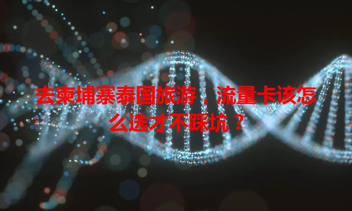 去柬埔寨泰国旅游，流量卡该怎么选才不踩坑？