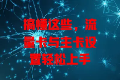 搞懂这些，流量卡与主卡设置轻松上手