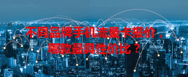 不同品牌手机流量卡报价，哪款最具性价比？