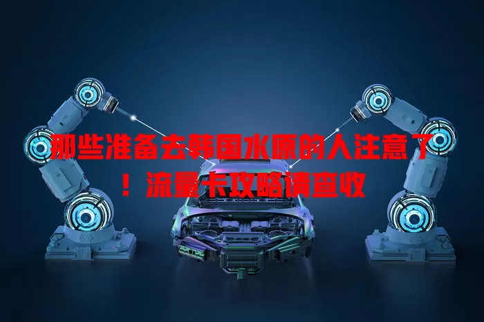 那些准备去韩国水原的人注意了！流量卡攻略请查收