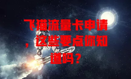飞猫流量卡申请，这些要点你知道吗？