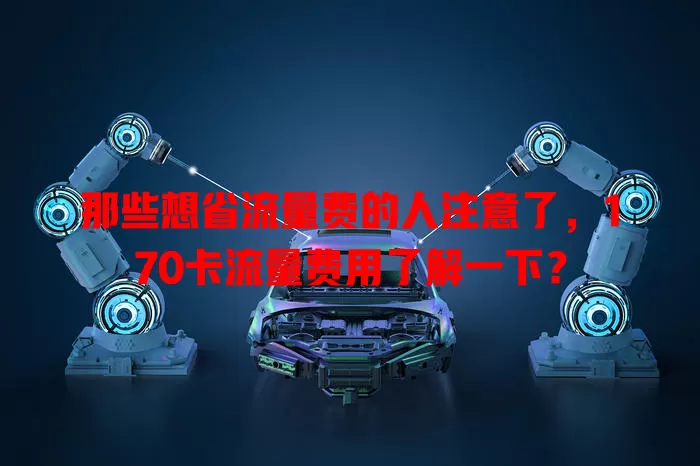 那些想省流量费的人注意了，170卡流量费用了解一下？