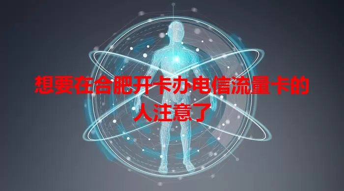想要在合肥开卡办电信流量卡的人注意了