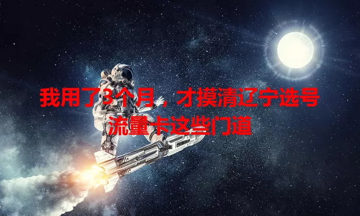 我用了3个月，才摸清辽宁选号流量卡这些门道