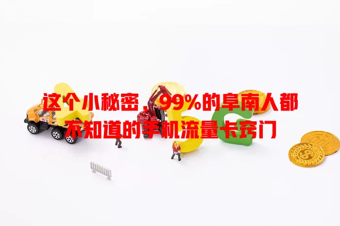 这个小秘密，99%的阜南人都不知道的手机流量卡窍门