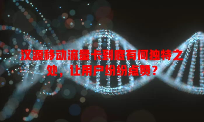 汉源移动流量卡到底有何独特之处，让用户纷纷点赞？