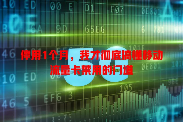 停用1个月，我才彻底搞懂移动流量卡禁用的门道