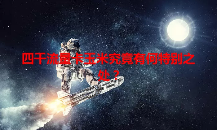 四千流量卡玉米究竟有何特别之处？