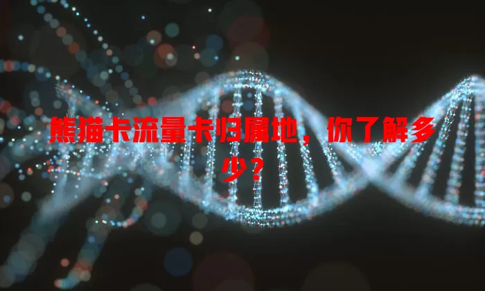 熊猫卡流量卡归属地，你了解多少？