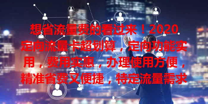 想省流量费的看过来！2020定向流量卡超划算，定向功能实用，费用实惠，办理使用方便，精准省费又便捷，特定流量需求用户别错过