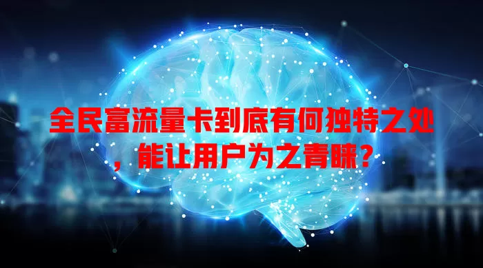 全民富流量卡到底有何独特之处，能让用户为之青睐？