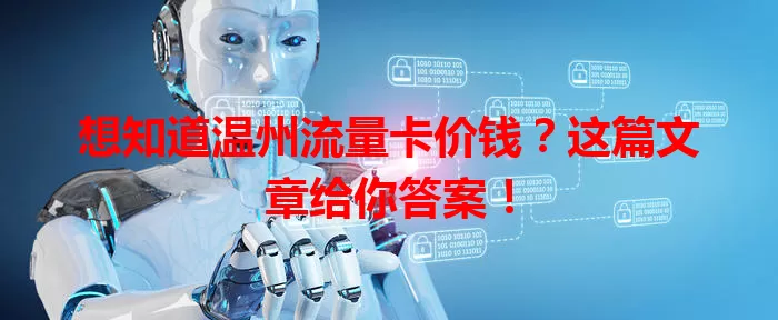 想知道温州流量卡价钱？这篇文章给你答案！