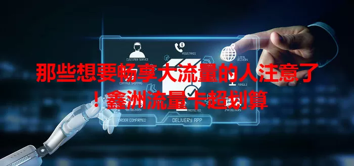 那些想要畅享大流量的人注意了！鑫洲流量卡超划算