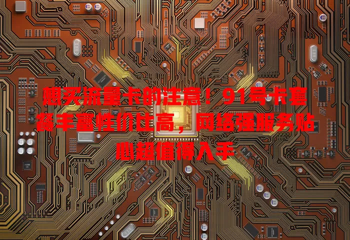 想买流量卡的注意！91号卡套餐丰富性价比高，网络强服务贴心超值得入手