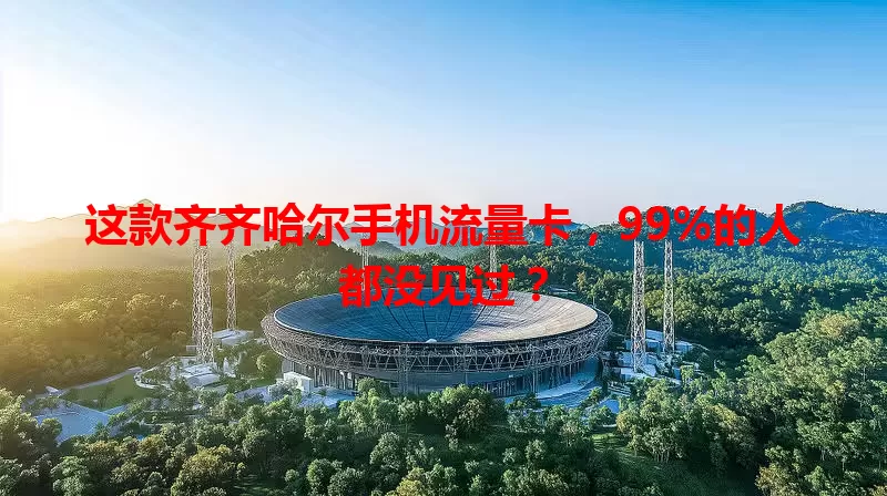这款齐齐哈尔手机流量卡，99%的人都没见过？