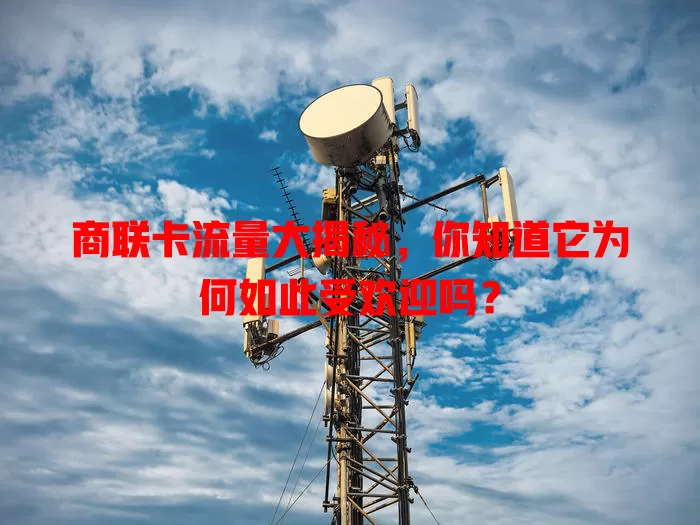 商联卡流量大揭秘，你知道它为何如此受欢迎吗？