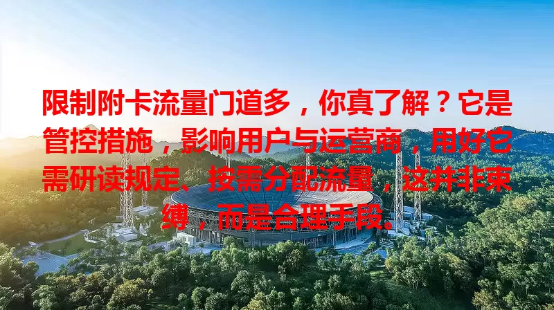 限制附卡流量门道多,你真了解?它是管控措施,影响用户与运营商,用好它需研读规定、按需分配流量,这并非束缚,而是合理手段。