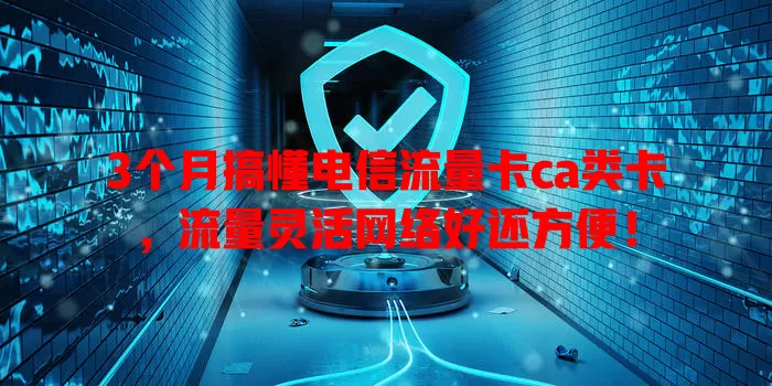 3个月搞懂电信流量卡ca类卡，流量灵活网络好还方便！