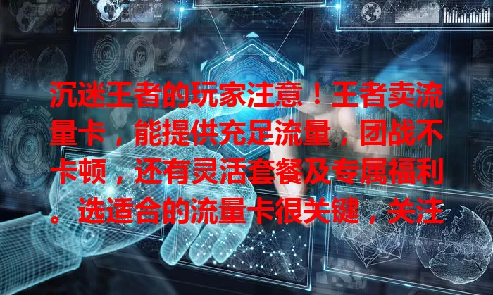 沉迷王者的玩家注意！王者卖流量卡，能提供充足流量，团战不卡顿，还有灵活套餐及专属福利。选适合的流量卡很关键，关注此情况，为游戏添顺畅保障