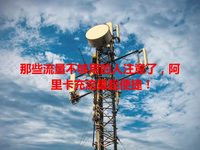 那些流量不够用的人注意了，阿里卡充流量超便捷！