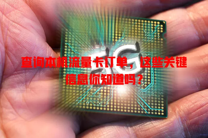 查询本机流量卡订单，这些关键信息你知道吗？