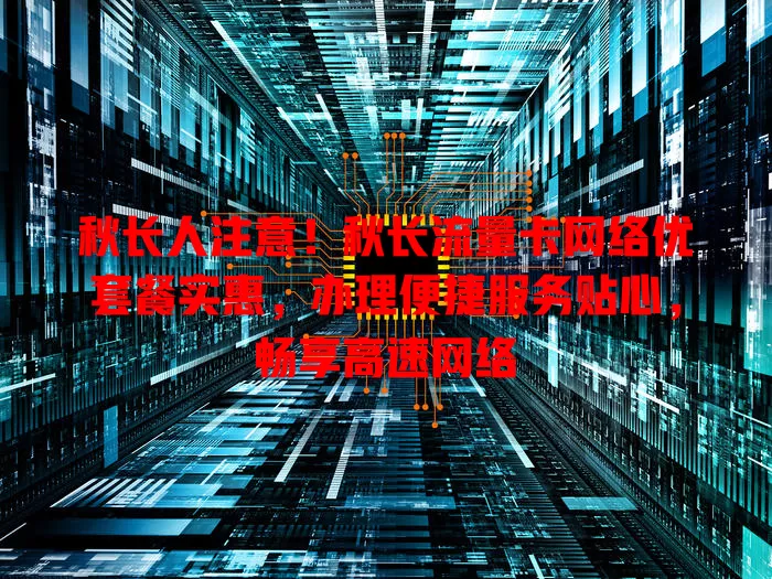秋长人注意！秋长流量卡网络优套餐实惠，办理便捷服务贴心，畅享高速网络