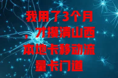 我用了3个月，才摸清山西本地卡移动流量卡门道