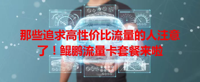 那些追求高性价比流量的人注意了！鲲鹏流量卡套餐来啦