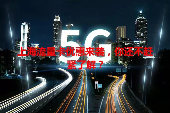 上海流量卡优惠来袭，你还不赶紧了解？