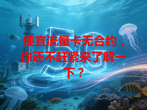 便宜流量卡无合约，你还不赶紧来了解一下？