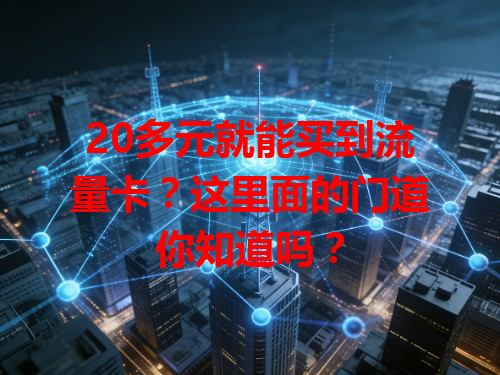 20多元就能买到流量卡？这里面的门道你知道吗？