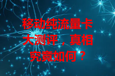 移动纯流量卡大测评，真相究竟如何？