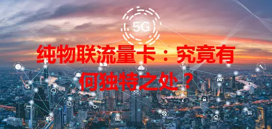 纯物联流量卡：究竟有何独特之处？