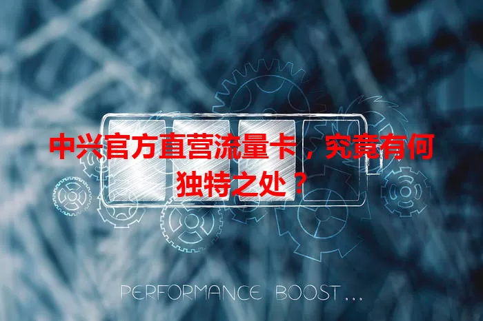 中兴官方直营流量卡，究竟有何独特之处？