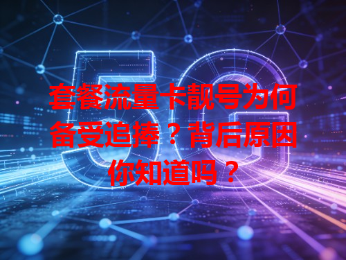 套餐流量卡靓号为何备受追捧？背后原因你知道吗？