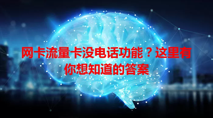 网卡流量卡没电话功能？这里有你想知道的答案