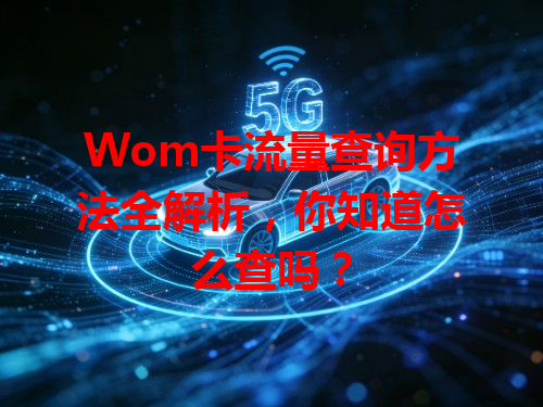 Wom卡流量查询方法全解析，你知道怎么查吗？