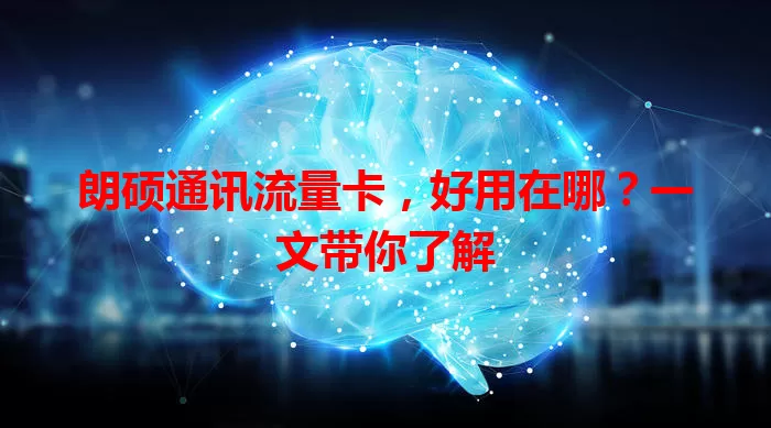 朗硕通讯流量卡，好用在哪？一文带你了解