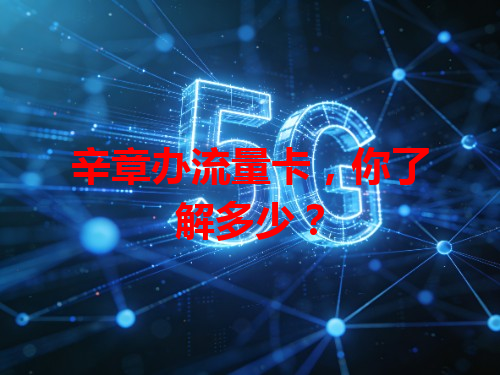 辛章办流量卡，你了解多少？