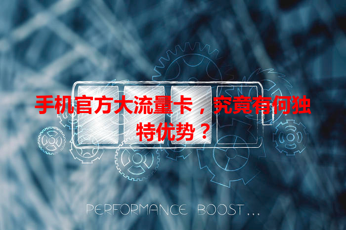 手机官方大流量卡，究竟有何独特优势？