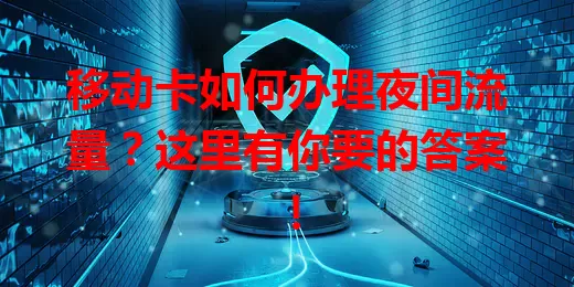 移动卡如何办理夜间流量？这里有你要的答案！