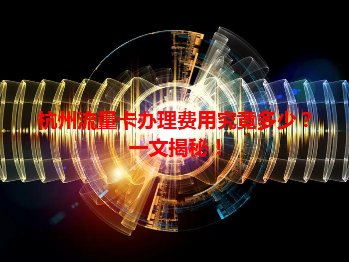 杭州流量卡办理费用究竟多少？一文揭秘！