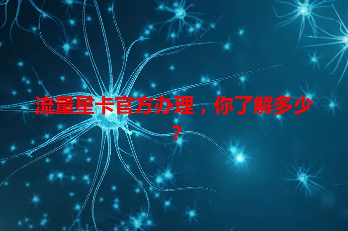 流量星卡官方办理，你了解多少？