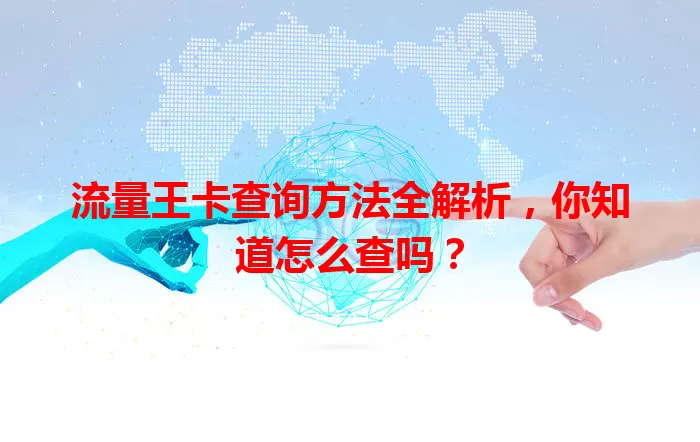 流量王卡查询方法全解析，你知道怎么查吗？
