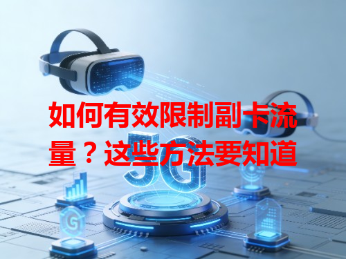 如何有效限制副卡流量？这些方法要知道